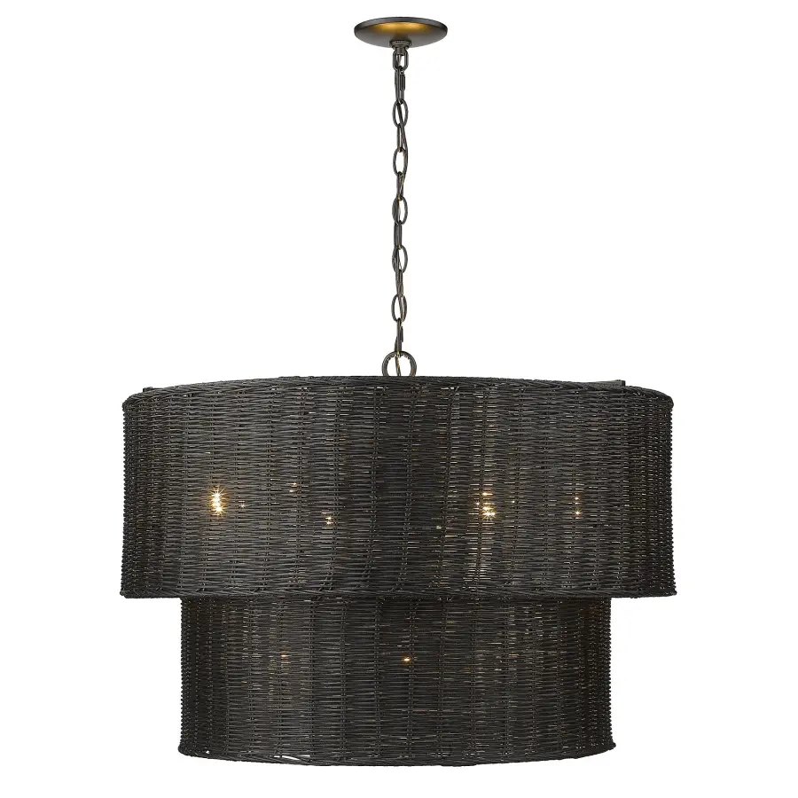 Coastal Elegance Meets Modern Design in This Woven Wicker Chandelier - Image 2