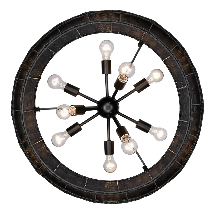 Golden Lighting Erma 9-Light Chandelier in Matte Black - Image 5