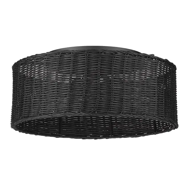 Golden Lighting Erma 3-Light Flush Mount in Matte Black - Image 3