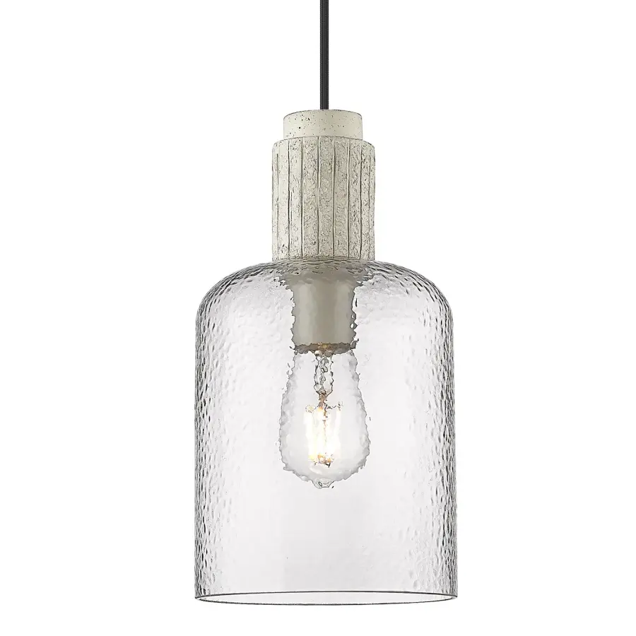 Pedra One Light Pendant in Matte Black - Image 1