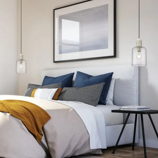 Pedra One Light Pendant in Matte Black - Image 4