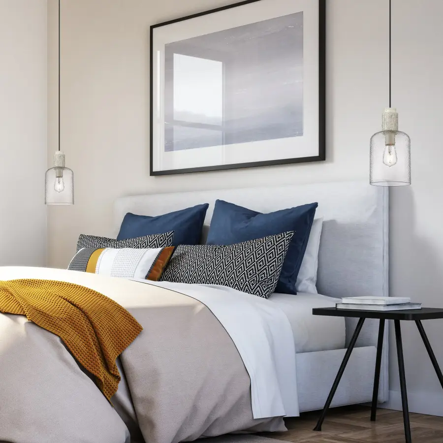 Pedra One Light Pendant in Matte Black - Image 4