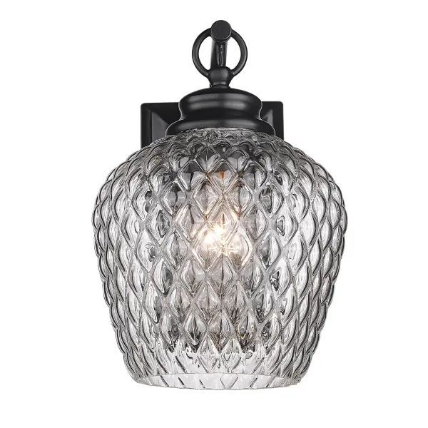 Golden Lighting Adeline 1-Light Wall Sconce in Matte Black - Image 1