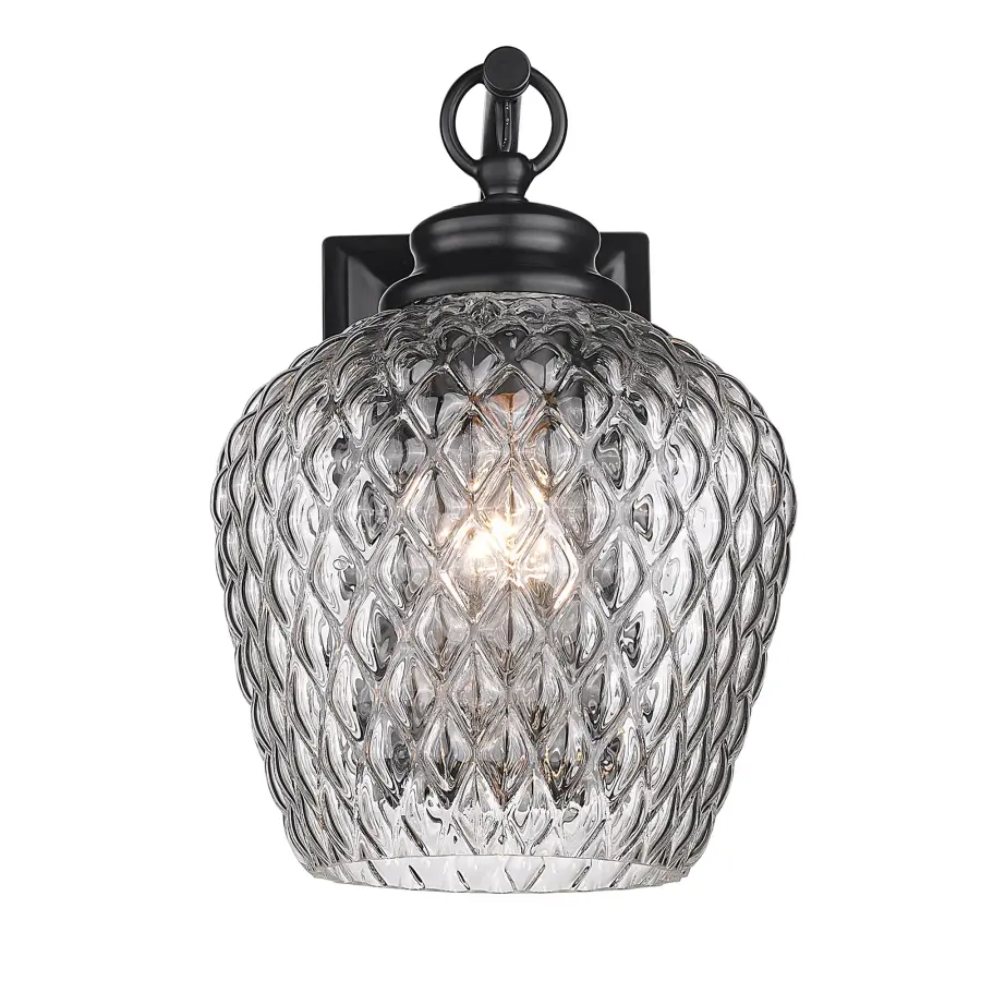 Golden Lighting Adeline 1-Light Wall Sconce in Matte Black - Image 1