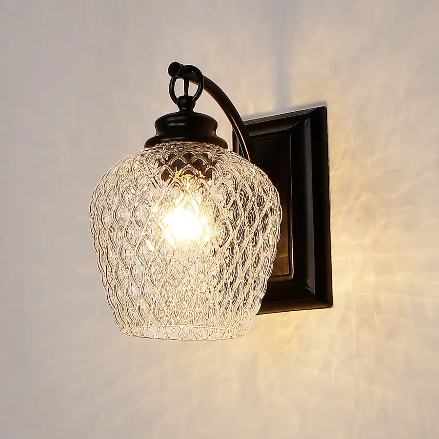 Golden Lighting Adeline 1-Light Wall Sconce in Matte Black - Image 4