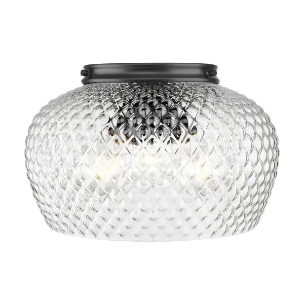 Golden Lighting Adeline 3-Light Flush Mount in Matte Black - Image 1