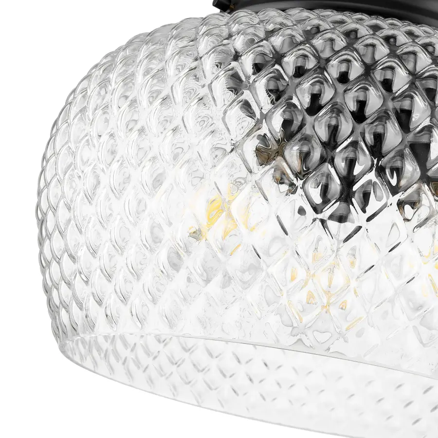 Golden Lighting Adeline 3-Light Flush Mount in Matte Black - Image 4