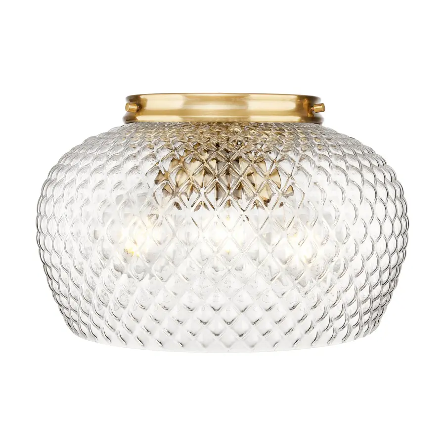Golden Lighting Adeline 3-Light Flush Mount in Modern Brushed Gold - Image 1