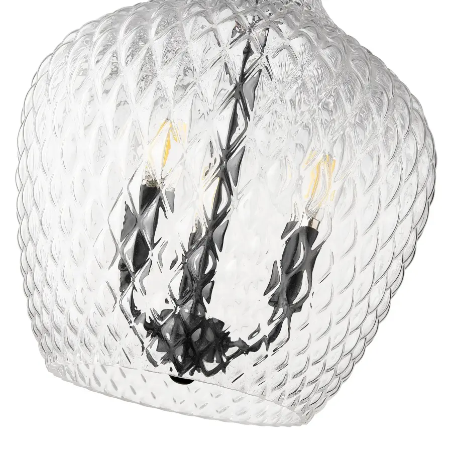 Golden Lighting Adeline 3-Light Pendant in Matte Black - Image 4