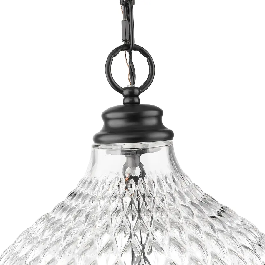Golden Lighting Adeline 3-Light Pendant in Matte Black - Image 5