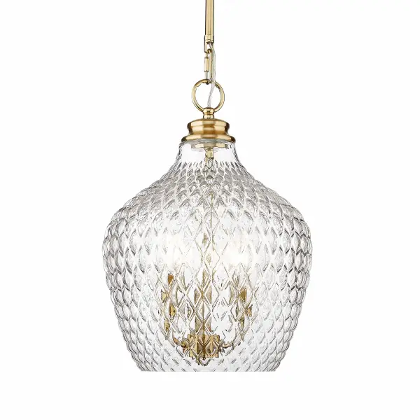 The Adeline 3-light pendant beautifully blends cozy farmhouse charm with contemporary sophistication. Its Modern Brushed Gold finish and clear glass shades create warm, inviting illumination perfect for kitchens, dining areas, and bedrooms.