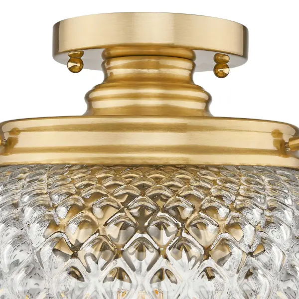 Golden Lighting Adeline 3-Light Semi-Flush Mount in Modern Brushed Gold - Image 5
