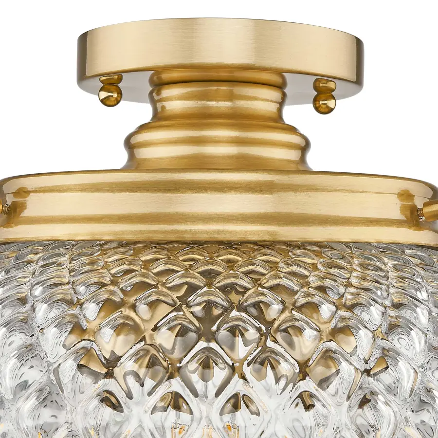 Golden Lighting Adeline 3-Light Semi-Flush Mount in Modern Brushed Gold - Image 5