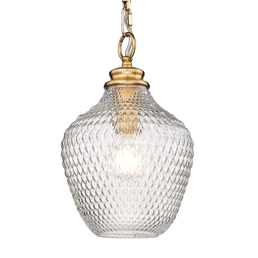 Golden Lighting Adeline 1-Light Pendant in Modern Brushed Gold - Image 1