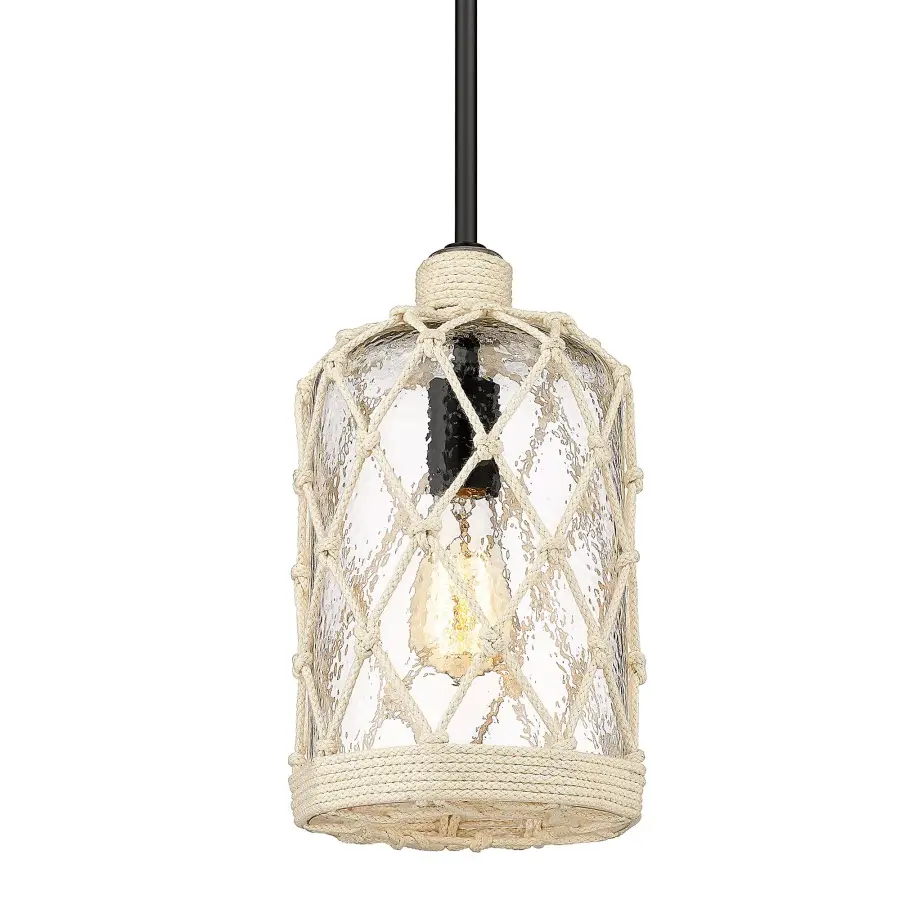 Nassau One Light Mini Pendant in Matte Black - Image 1