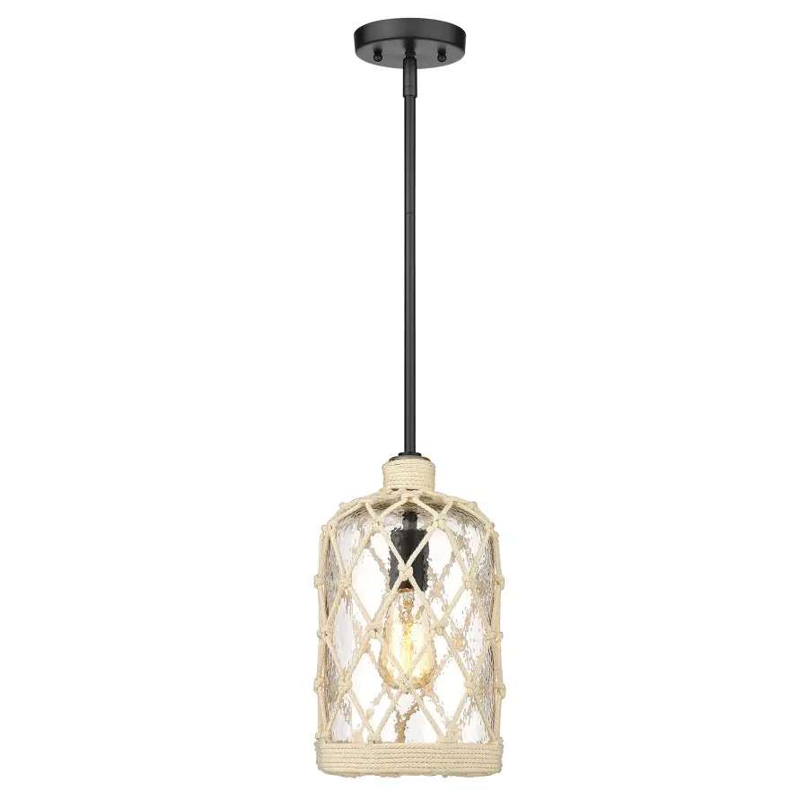 Nassau One Light Mini Pendant in Matte Black - Image 2