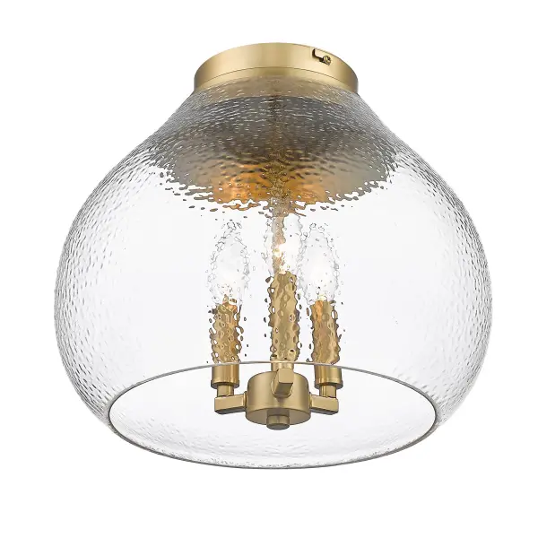 Golden Lighting Ariella 3-Light Flush Mount in Brushed Champagne Brass - Image 2