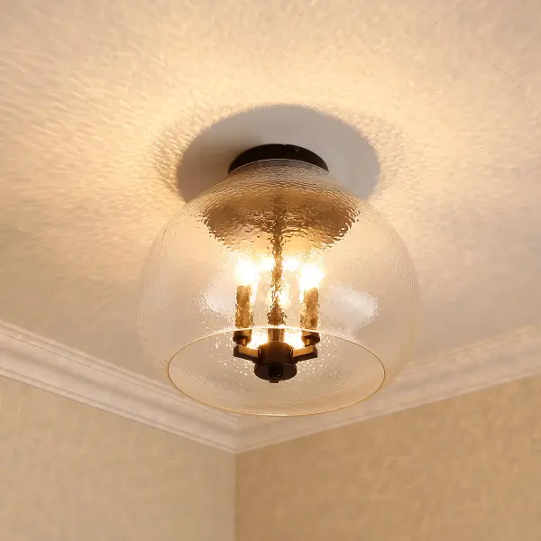 Golden Lighting Ariella 3-Light Flush Mount in Matte Black - Image 4