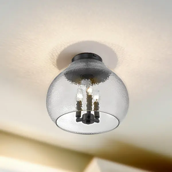 Golden Lighting Ariella 3-Light Flush Mount in Matte Black - Image 5