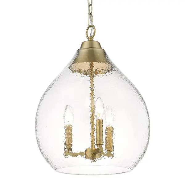 Golden Lighting Ariella 3-Light Pendant in Brushed Champagne Brass - Image 1