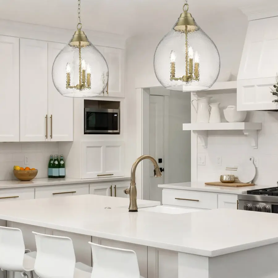 Golden Lighting Ariella 3-Light Pendant in Brushed Champagne Brass - Image 2