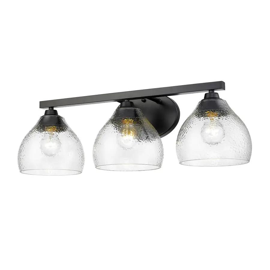 Golden Lighting Ariella 3-Light Vanity in Matte Black - Image 1