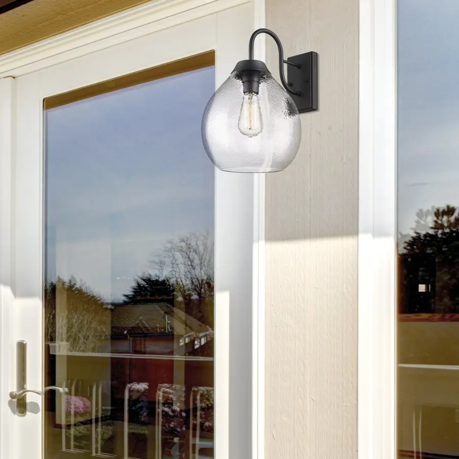 Golden Lighting Ariella 1-Light Outdoor Wall Sconce in Natural Black - Image 2