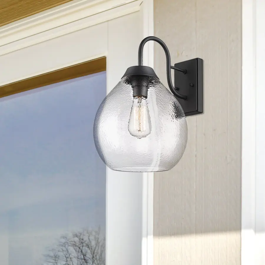 Golden Lighting Ariella 1-Light Outdoor Wall Sconce in Natural Black - Image 5