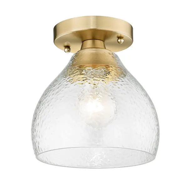 Golden Lighting Ariella 1-Light Semi-Flush Mount in Brushed Champagne Brass - Image 2