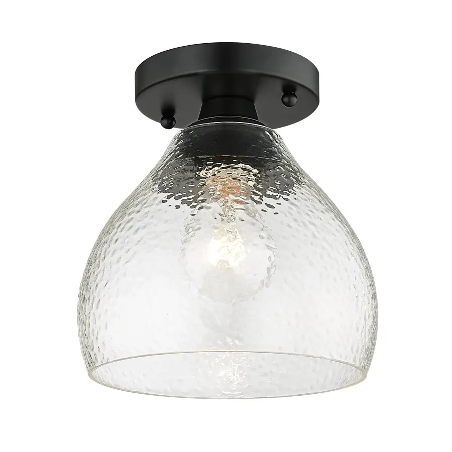Golden Lighting Ariella 1-Light Semi-Flush Mount in Matte Black - Image 2