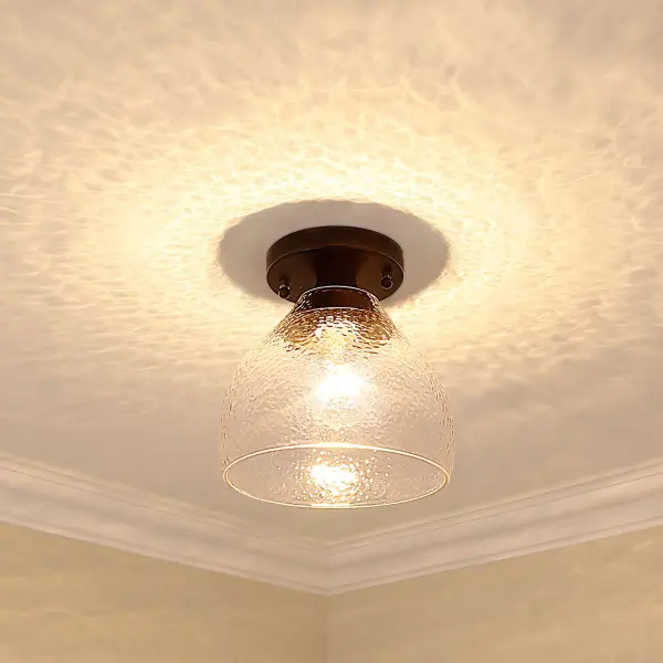Golden Lighting Ariella 1-Light Semi-Flush Mount in Matte Black - Image 3