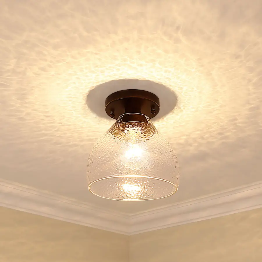 Golden Lighting Ariella 1-Light Semi-Flush Mount in Matte Black - Image 3