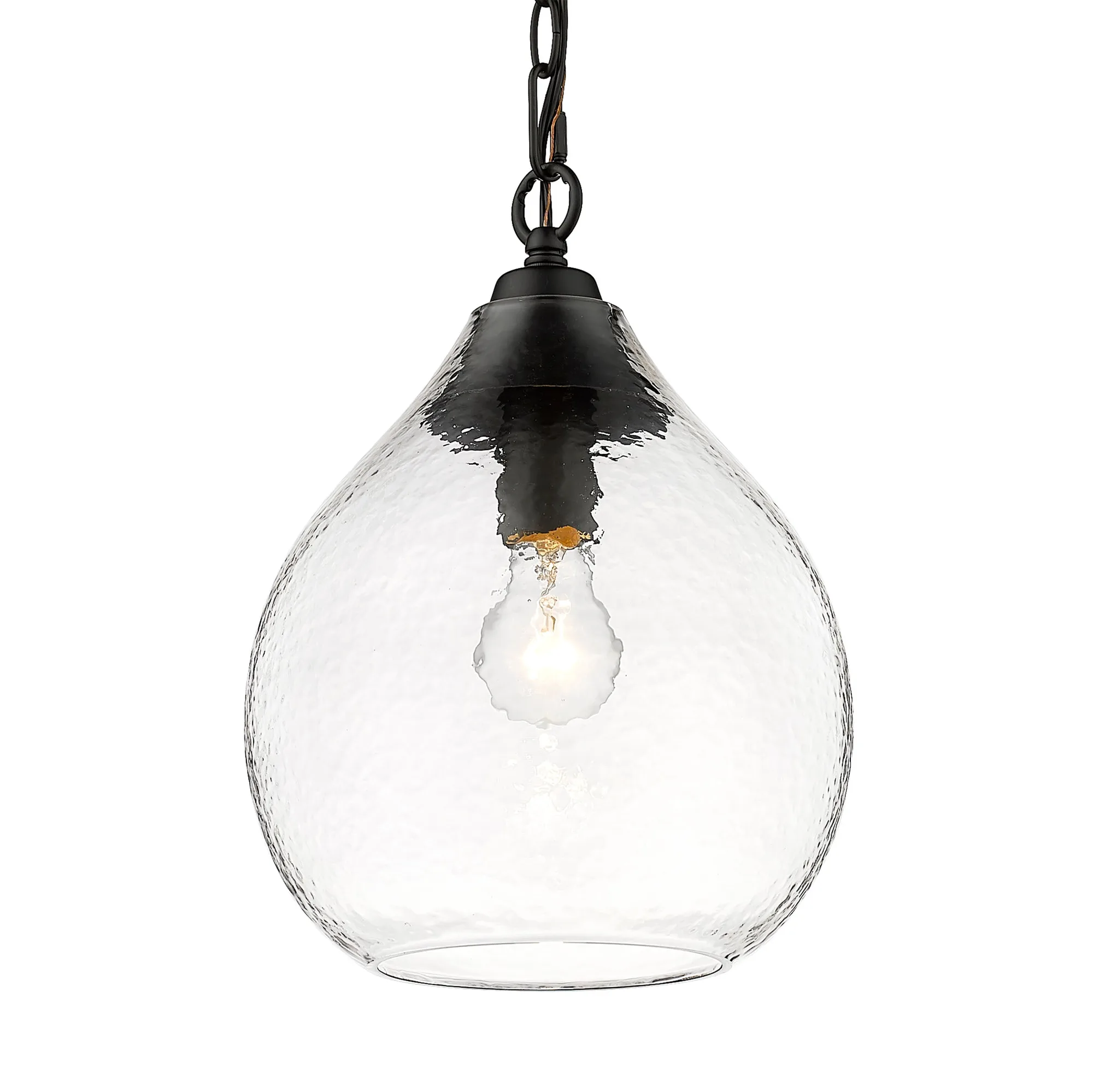 Golden Lighting Ariella 1-Light Pendant in Matte Black