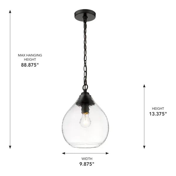 Golden Lighting Ariella 1-Light Pendant in Matte Black - Image 5