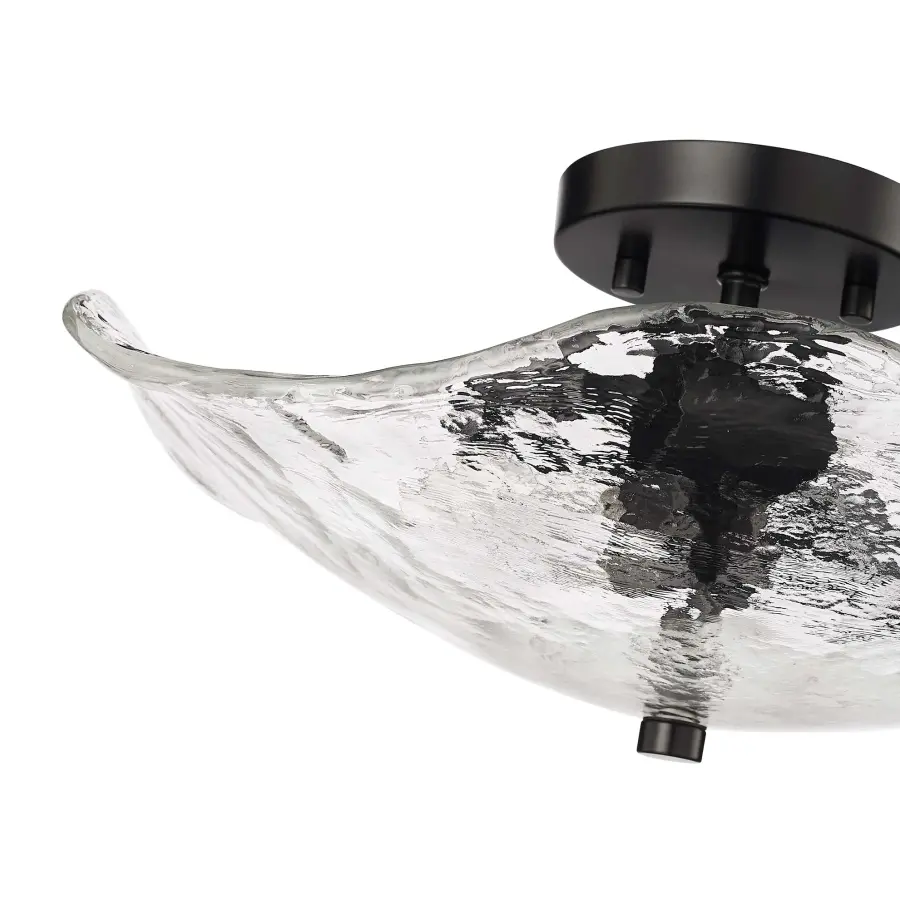 Samara Two Light Semi-Flush Mount in Matte Black - Image 4