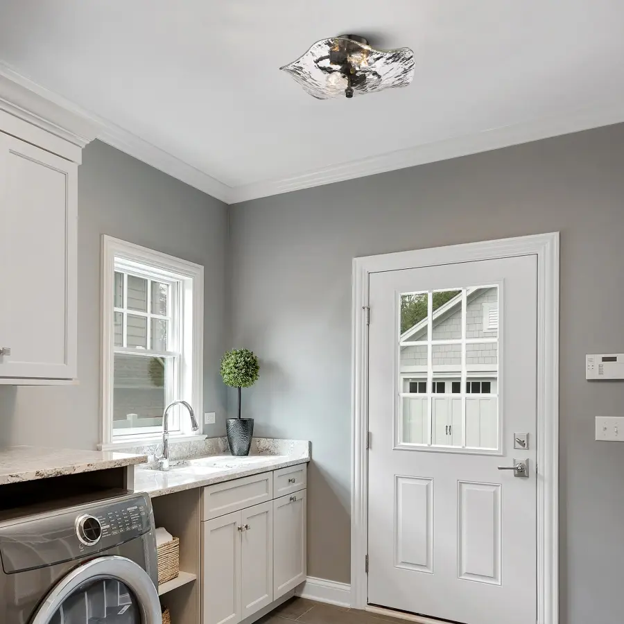 Samara Two Light Semi-Flush Mount in Matte Black - Image 6