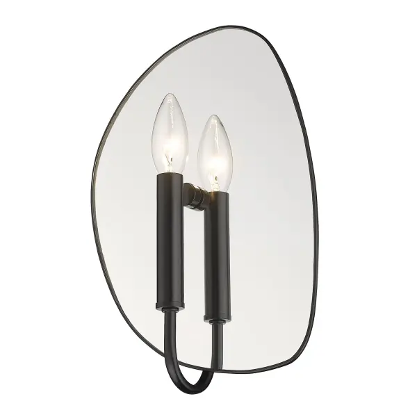 Golden Lighting Tessa 1-Light Wall Sconce in Matte Black - Image 1