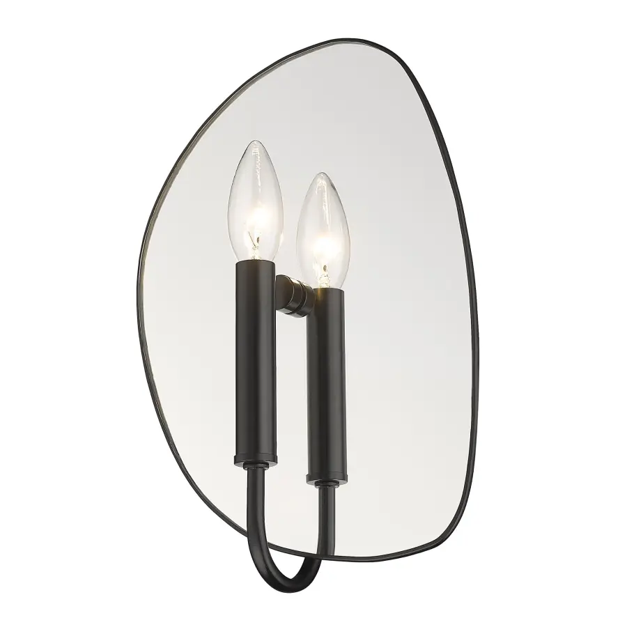 Golden Lighting Tessa 1-Light Wall Sconce in Matte Black - Image 1