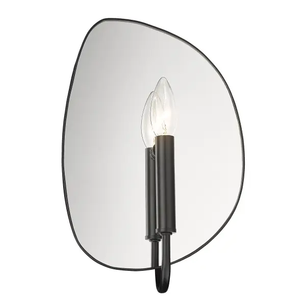 Golden Lighting Tessa 1-Light Wall Sconce in Matte Black - Image 3