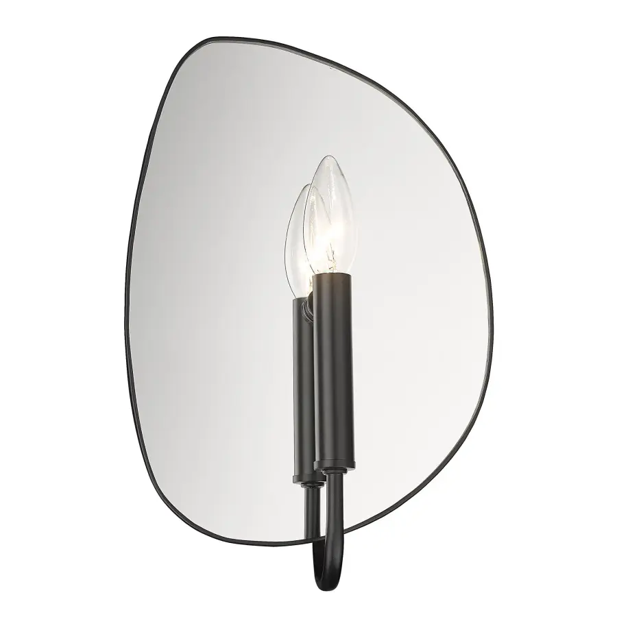 Golden Lighting Tessa 1-Light Wall Sconce in Matte Black - Image 3