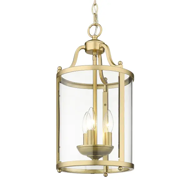 Elegant Transitional Pendant with Warm Champagne Brass Finish - Image 1