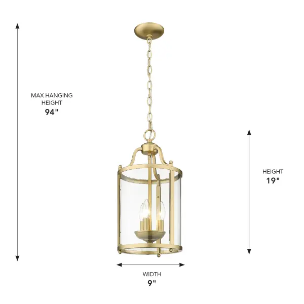 Golden Lighting Payton 3-Light Pendant in Brushed Champagne Brass - Image 3