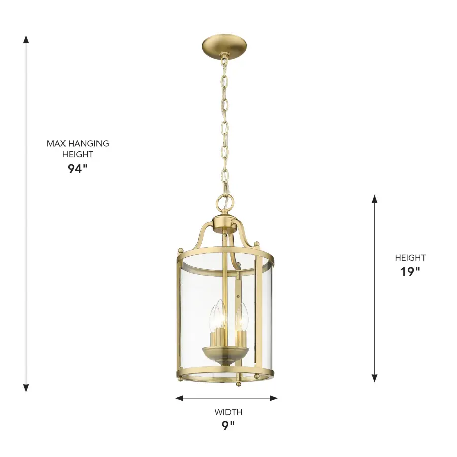 Golden Lighting Payton 3-Light Pendant in Brushed Champagne Brass - Image 3