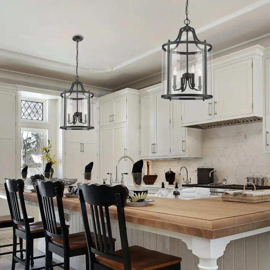 Golden Lighting Payton 4-Light Pendant in Matte Black - Image 4