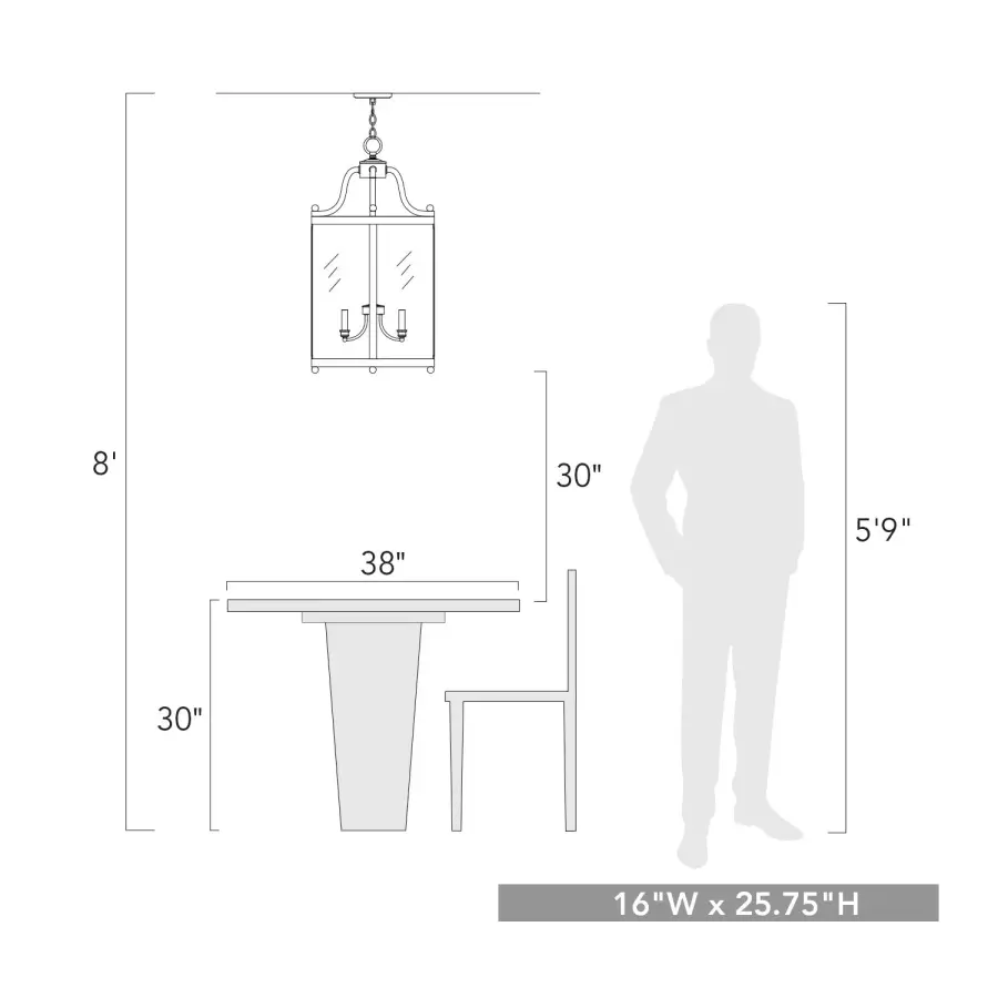 Golden Lighting Payton 4-Light Pendant in Matte Black - Image 5