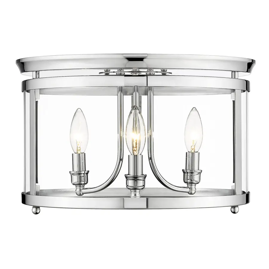 Golden Lighting Payton 3-Light Flush Mount in Chrome - Image 2