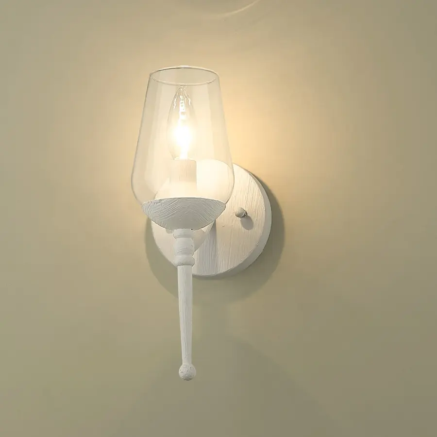 Golden Lighting Regent 1-Light Wall Sconce in Textured White Plaster - Image 5