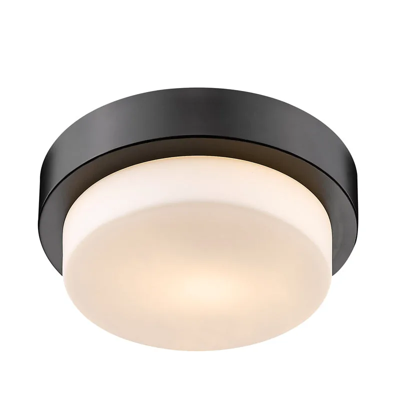 Morgan One Light Flush Mount in Matte Black