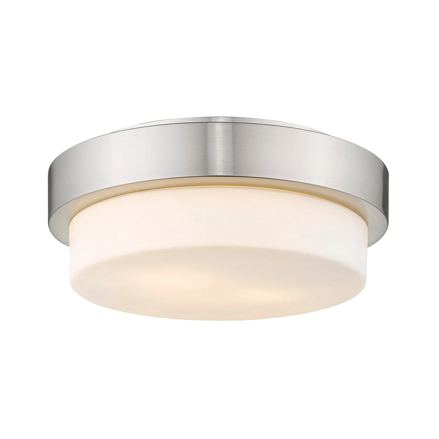 Morgon 2-light 11" Flush Mount in Pewter and Opal Glass