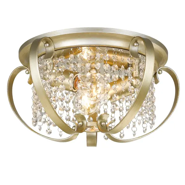 Golden Lighting Ella 2-Light Flush Mount in White Gold - Image 3